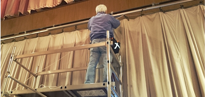 大型暗幕・緞帳の製作・吊り替え