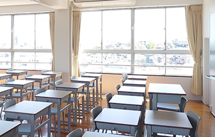 教室内のカーテン